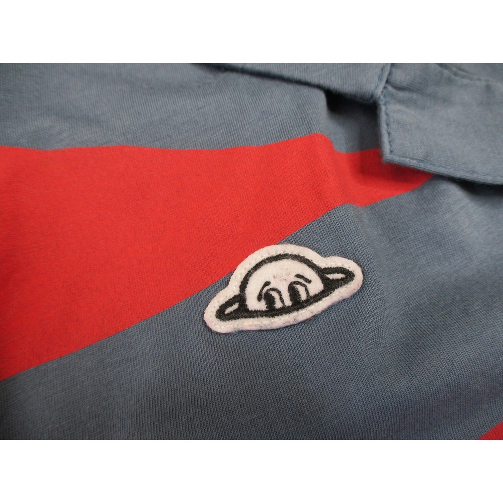 Radmor Polo Shirt Mens Medium Blue Red Striped Golf Retro Short Sleeve Peru - Picture 8 of 9